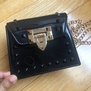 Jelly Studded Mini Bag Crossbody Bag Gold Chain Strap